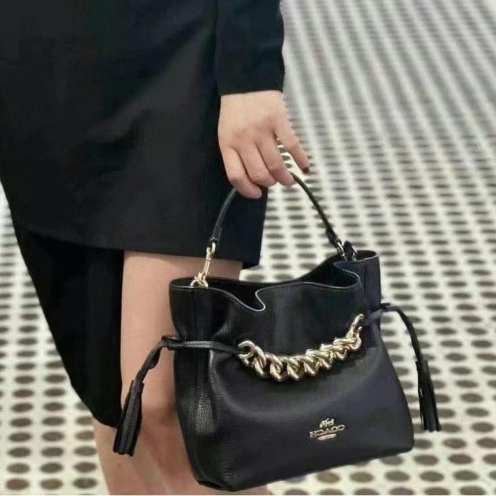 COACH LEATHER Andy Tote/Crossbody In Black/!! RETAIL $428